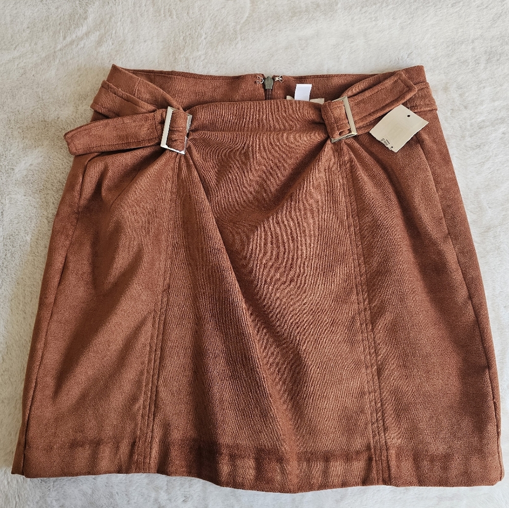 Suede skirt